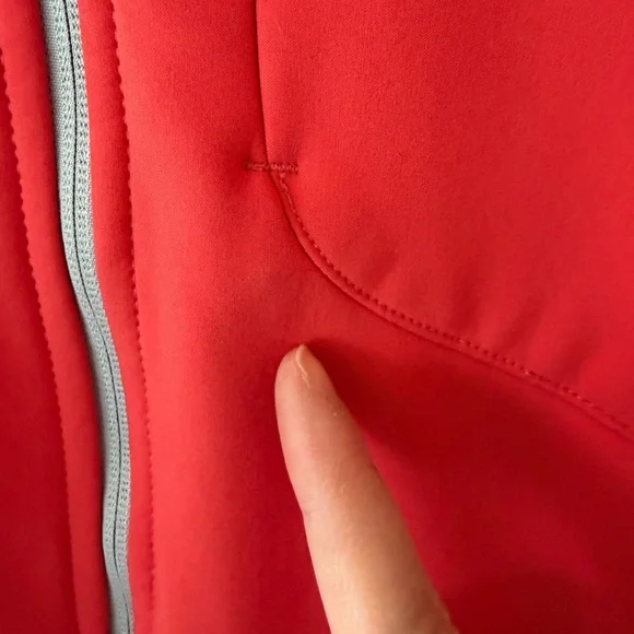 The North Face Soft Shell Coral Pink Apex Bionic Fleece Lined Jacket Size L - Picture 3 of 9